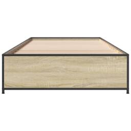 Berkfield Home Bed Frame without Mattress Sonoma Oak 75x190 cm Small Single in Light Tan - thumbnail 4