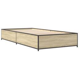 Berkfield Home Bed Frame without Mattress Sonoma Oak 75x190 cm Small Single in Light Tan - thumbnail 3