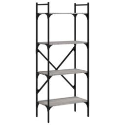 Berkfield Home Decorative Bookcase 4-Tier Grey Sonoma 56x31.5x138.5 cm Engineere - thumbnail 3