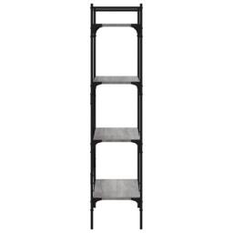 Berkfield Home Decorative Bookcase 4-Tier Grey Sonoma 56x31.5x138.5 cm Engineere - thumbnail 5