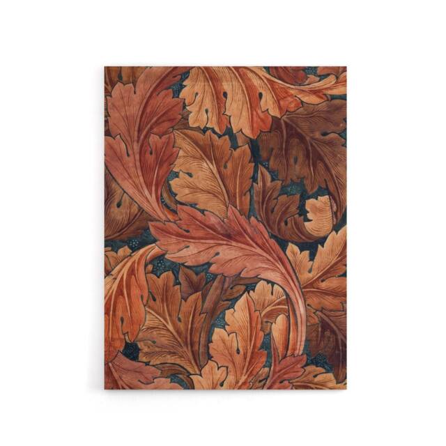"Artery8 Acanthus Leaves Pattern Canvas Wall Art Print William Morris in Brown - Size: W24"" x H32""" - image 1