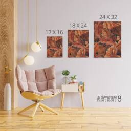 "Artery8 Acanthus Leaves Pattern Canvas Wall Art Print William Morris in Brown - Size: W24"" x H32""" - thumbnail 4