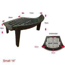 "Kelvenix Fire Grate Cast Iron Black 14"" Fireplace Log Coal Open Fire Accessor" - thumbnail 2