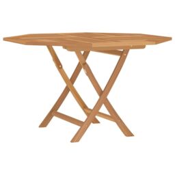Berkfield Home Folding Garden Table 120x120x75 cm Solid Wood Teak in Brown - Size: 120 x 120 x 75 cm - thumbnail 2