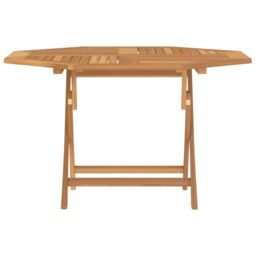 Berkfield Home Folding Garden Table 120x120x75 cm Solid Wood Teak in Brown - Size: 120 x 120 x 75 cm - thumbnail 4
