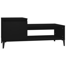 Berkfield Home Coffee Table Black 100x50x45 cm Engineered Wood - Size: 100 x 50 x 45 cm - thumbnail 2