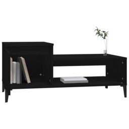 Berkfield Home Coffee Table Black 100x50x45 cm Engineered Wood - Size: 100 x 50 x 45 cm - thumbnail 4