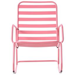 Wyld and Coco Pink Aluminium Slatted Garden Rocking Chair - Modern Outdoor - thumbnail 3