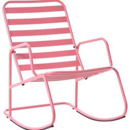 Wyld and Coco Pink Aluminium Slatted Garden Rocking Chair - Modern Outdoor - thumbnail 2