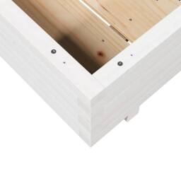 Berkfield Home Decorative Garden Planter White 90x90x26.5 cm Solid Wood Pine - thumbnail 8