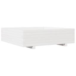 Berkfield Home Decorative Garden Planter White 90x90x26.5 cm Solid Wood Pine - thumbnail 7