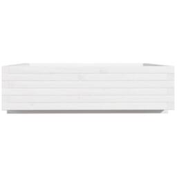 Berkfield Home Decorative Garden Planter White 90x90x26.5 cm Solid Wood Pine - thumbnail 6