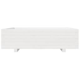 Berkfield Home Decorative Garden Planter White 90x90x26.5 cm Solid Wood Pine - thumbnail 5
