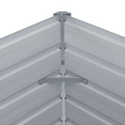 Berkfield Home Garden Raised Bed Galvanised Steel 320x40x45 cm Grey - Size: 320 x 40 x 45 cm - thumbnail 7