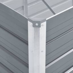 Berkfield Home Garden Raised Bed Galvanised Steel 320x40x45 cm Grey - Size: 320 x 40 x 45 cm - thumbnail 6