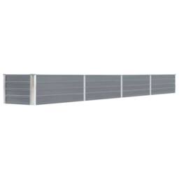 Berkfield Home Garden Raised Bed Galvanised Steel 320x40x45 cm Grey - Size: 320 x 40 x 45 cm - thumbnail 2