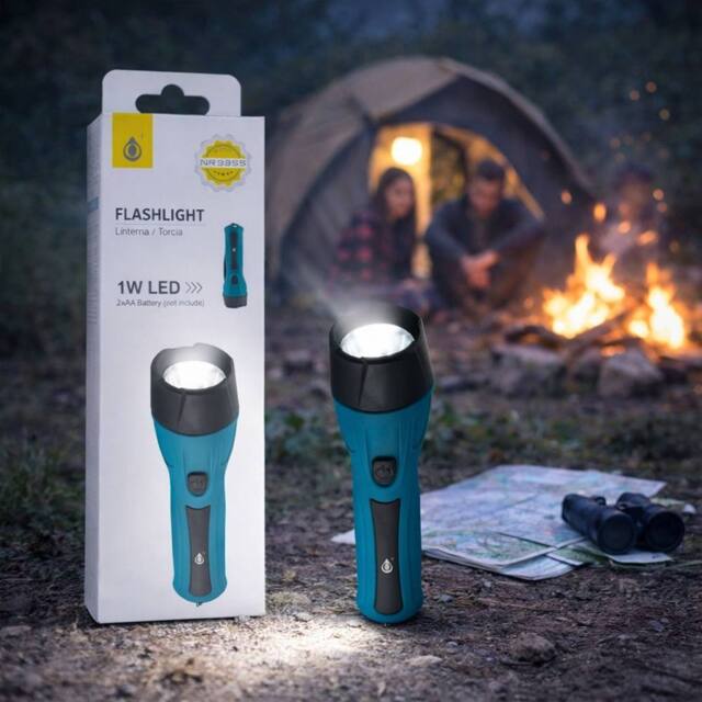 Dragodirect Dual Colour LED Flashlight Compact & Durable in Teal - image 1