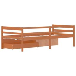 Berkfield Home Bed Frame with Drawers&Cabinet Honey Brown Pinewood 90x200 cm - thumbnail 6