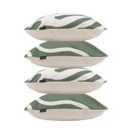 icon Indoor & Outdoor Abstract Printed Waterproof Cushion, Squiggle & Leaf (4-Pack) - Size: 43 cm x 43 cm - thumbnail 2