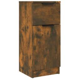 Berkfield Home Sideboards 2 pcs Smoked Oak 30x30x70 cm Engineered Wood in Brown - Size: 30 x 30 x 70 cm - thumbnail 6