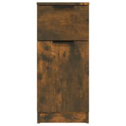 Berkfield Home Sideboards 2 pcs Smoked Oak 30x30x70 cm Engineered Wood in Brown - Size: 30 x 30 x 70 cm - thumbnail 7