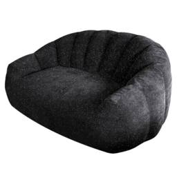 STILVORA 2 Seater Bean Bag Sofa with High Density Sponge in Black - thumbnail 4