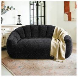 STILVORA 2 Seater Bean Bag Sofa with High Density Sponge in Black - thumbnail 2