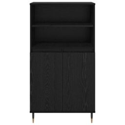 Berkfield Home Highboard with Shelf with Storage with Door Black Engineered wood - thumbnail 6