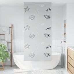 Berkfield Home Shower Roller Blind 90x240 cm Fabric Width 86 cm in Grey - thumbnail 2