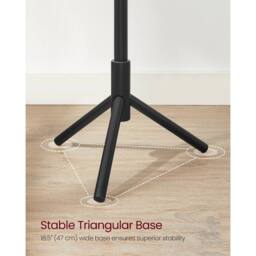 Kelvenix Black Standing Coat Rack, Solid Wood Coat Rack - thumbnail 5