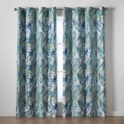 Luxury Living Mala Room Darkening Ring Top Curtains in Green - Size: 229 cm width x 274 cm drop - thumbnail 1