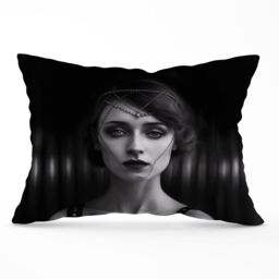 Warren Reed - Designer Edwardian Ballerina Cushions in Black - Size: 60 cm x 60 cm - thumbnail 1