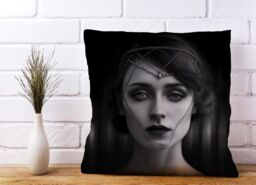 Warren Reed - Designer Edwardian Ballerina Cushions in Black - Size: 60 cm x 60 cm - thumbnail 2