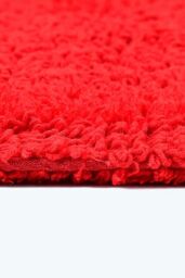 Homescapes Luxury Square Bath Mat 1600GSM 100% Cotton Reversible Shower Mat, 50cm in Red - thumbnail 4