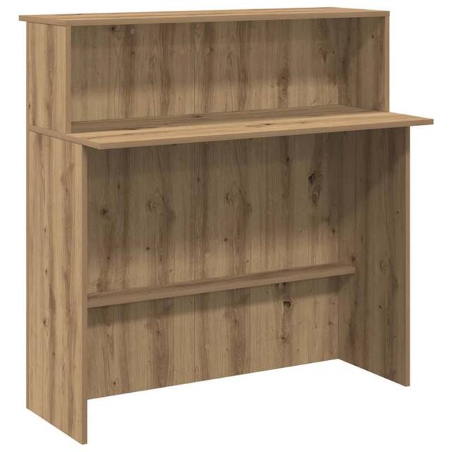 Berkfield Home Reception Desk Artisan Oak 100x50x103.5 cm Engineered Wood in Brown - image 1