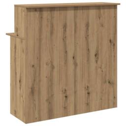 Berkfield Home Reception Desk Artisan Oak 100x50x103.5 cm Engineered Wood in Brown - thumbnail 7