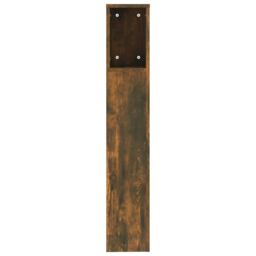 Berkfield Home Headboard Cabinet Smoked Oak 200x18.5x104.5 cm in Brown - thumbnail 4
