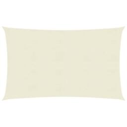 Berkfield Home Sunshade Sail 160 g/m ² Cream 2.5x4 m HDPE in Beige - thumbnail 1
