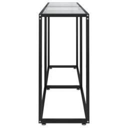 Berkfield Home Console Table Transparent 160x35x75.5cm Tempered Glass in Clear - Size: 160x35x75.5 cm - thumbnail 4