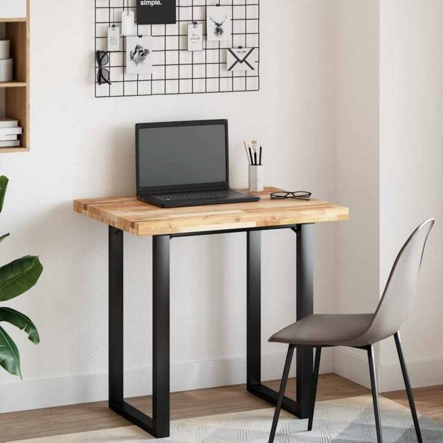 Berkfield Home Desk Top Untreated 80x60x4 cm Solid Wood Acacia in Brown - Size: 80 x 60 x 4 cm - image 1