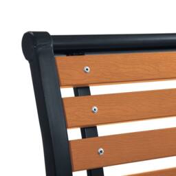Berkfield Home Garden Chairs 2 pcs Steel & WPC Black & Brown - thumbnail 6