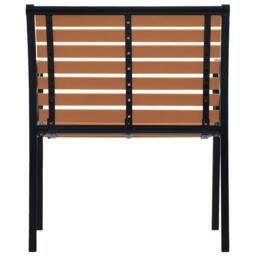 Berkfield Home Garden Chairs 2 pcs Steel & WPC Black & Brown - thumbnail 5