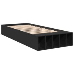 Berkfield Home Bed Frame without Mattress Black 75x190 cm Small Single - thumbnail 3