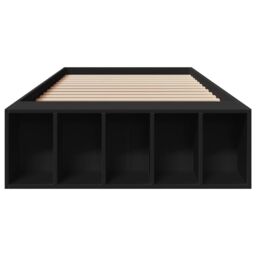 Berkfield Home Bed Frame without Mattress Black 75x190 cm Small Single - thumbnail 4