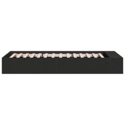 Berkfield Home Bed Frame without Mattress Black 75x190 cm Small Single - thumbnail 5