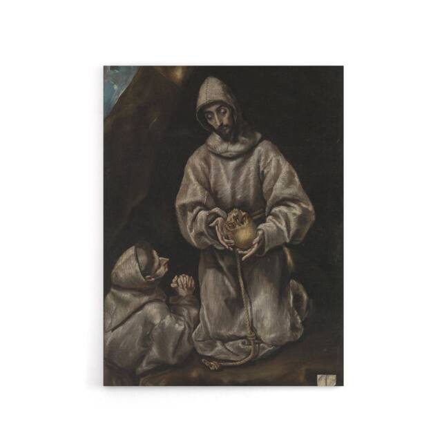 "Artery8 St Francis Brother Leo Meditating on Death El Greco Canvas Wall Art - Size: W18"" x H24""" - image 1
