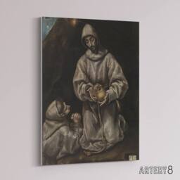 "Artery8 St Francis Brother Leo Meditating on Death El Greco Canvas Wall Art - Size: W18"" x H24""" - thumbnail 2