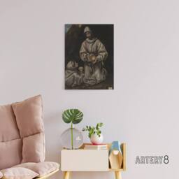 "Artery8 St Francis Brother Leo Meditating on Death El Greco Canvas Wall Art - Size: W18"" x H24""" - thumbnail 3