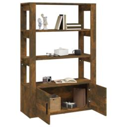 Berkfield Home Sideboard Smoked Oak 80x30x119.5 cm Engineered Wood in Brown - thumbnail 5