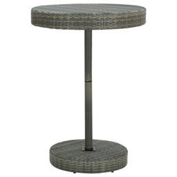 Berkfield Home 5 Piece Garden Bar Set Grey Poly Rattan&Solid Wood Acacia - thumbnail 5